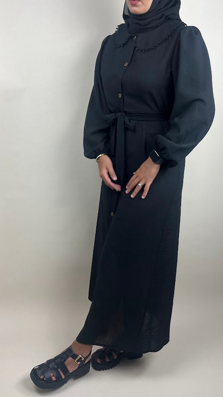 Robe Chemise Noire Femme Taille L - Neuve Avec étiquettes, Polyvalente